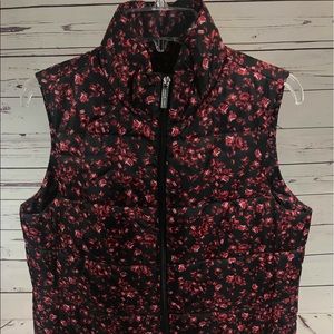 Michael Kors NWT Diamond Vest Black and Red